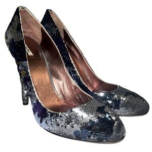 MIU MIU Sequin Embellishments Round ToePumpsHeels Size41 U.S. Size11
